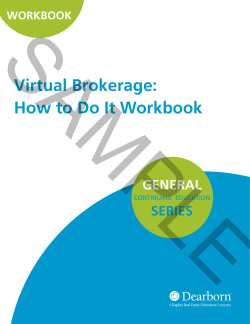SAMPLE Virtual Brokerage: How to Do It Workbook GENERAL