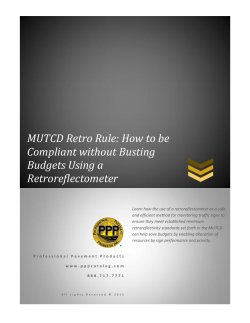 MUTCD Retro Rule: How to be Compliant without Busting Budgets Using a