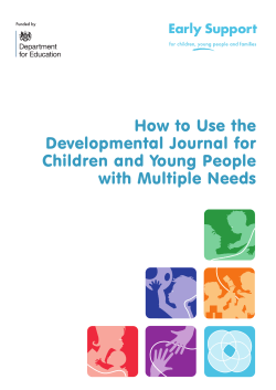 How to Use the Developmental Journal for Children and Young People