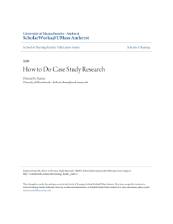 How to Do Case Study Research ScholarWorks@UMass Amherst Donna M. Zucker