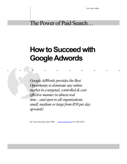 How to Succeed with Google Adwords The Power of Paid Search… .