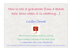 How to tell a gravastar from a black Cecilia Chirenti