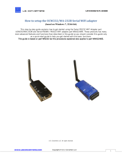 How to setup the UCW232/WA-232B Serial WiFi adapter