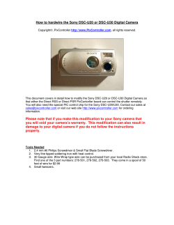 How to hardwire the Sony DSC-U20 or DSC-U30 Digital Camera