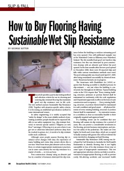 How to Buy Flooring Having Sustainable Wet Slip Resistance SLIP &amp; FALL