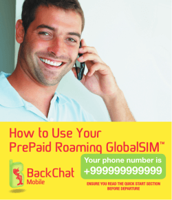 How to Use Your PrePaid Roaming GlobalSIM BackChat +999999999999
