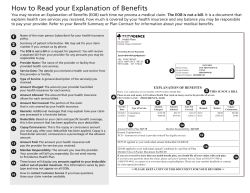 How to Read your Explanation of Benefits 1