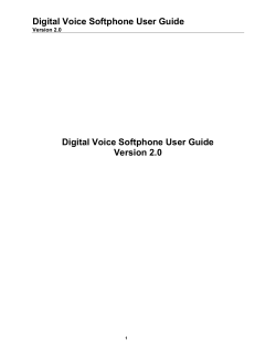 Digital Voice Softphone User Guide Version 2.0