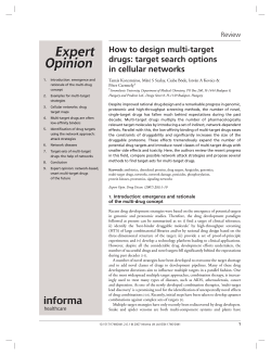 How to design multi-target drugs  : target search options Review