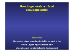 How to generate a mixed pseudopotential