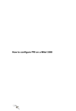 How to configure PRI on a Mitel 3300