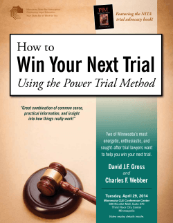 Win Your Next Trial How to Using the Power Trial Method