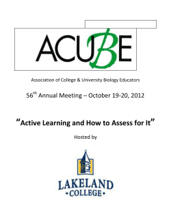 ͞ ͟   Active  Learning  and  How  to  Assess  for  It  