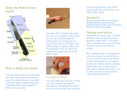 Know the Parts of your Knife! Practice!!!