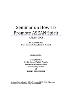 Seminar on How To Promote ASEAN Spirit ASEAN-COCI