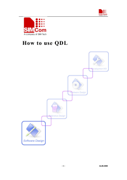 How to use QDL  - 1 - 26.08.2008