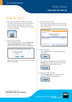 How to print Help Sheet www.qps.qut.edu.au