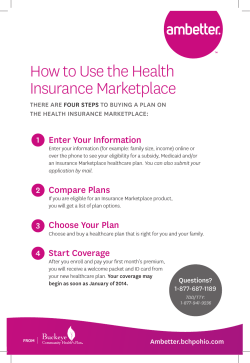 How to Use the Health Insurance Marketplace Enter Your Information 1