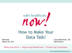How to Make Your Data Talk! Clara Ballantine, SIA Montreal
