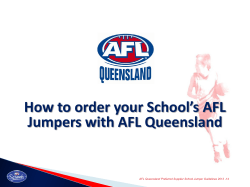 How to order your School’s AFL Jumpers with AFL Queensland
