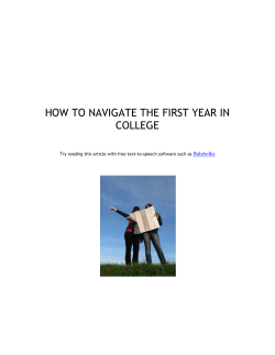 HOW TO NAVIGATE THE FIRST YEAR IN COLLEGE  Balabolka
