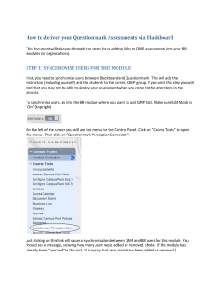 How to deliver your Questionmark Assessments via Blackboard