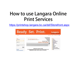 How to use Langara Online Print Services