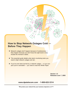 How to Stop Network Outages Cold — Before They Happen