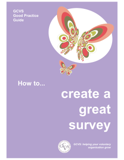 create a great survey How to...