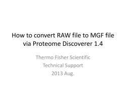 How to convert RAW file to MGF file Thermo Fisher Scientific