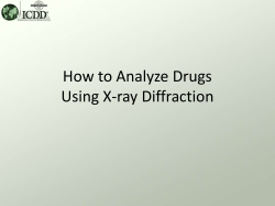 How to Analyze Drugs Using X-ray Diffraction