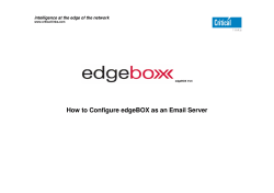 How to Configure edgeBOX as an Email Server