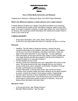 Challenge Corporate Power  RAN.org How to Write Media Advisories and Releases