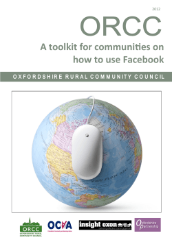 A toolkit for communities on how to use Facebook 2012