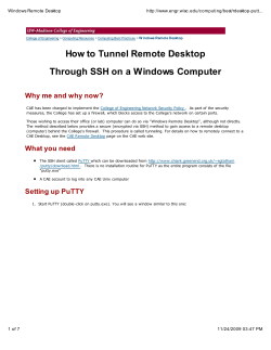 How to Tunnel Remote Desktop Through SSH on a Windows Computer