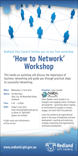 ‘How to Network’ Workshop Re