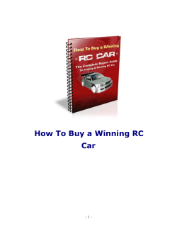 How To Buy a Winning RC Car  -