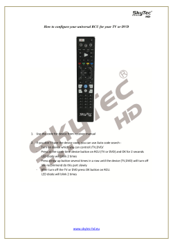 How to configure your universal RCU for your TV or...