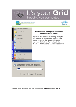 How to access Medway Council remote access server for support