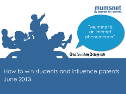 How to win students and influence parents June 2013