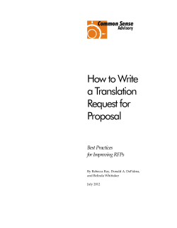 How to Write a Translation Request for