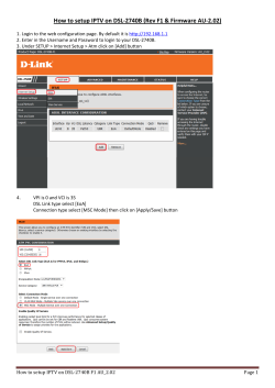 How to setup IPTV on DSL-2740B (Rev F1 &amp; Firmware...