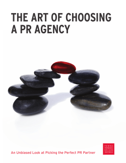 the art of choosing a Pr agency