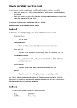 How to complete your time sheet