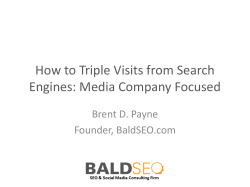 How to Triple Visits from Search Engines: Media Company Focused Founder, BaldSEO.com