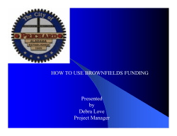 HOW TO USE BROWNFIELDS FUNDING Presented by Debra Love