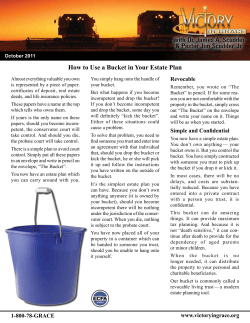 How to Use a Bucket in Your Estate Plan Revocable