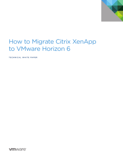 How to Migrate Citrix XenApp to VMware Horizon 6