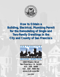 How to Obtain a Building, Electrical, Plumbing Permit Two-Family Dwellings in the
