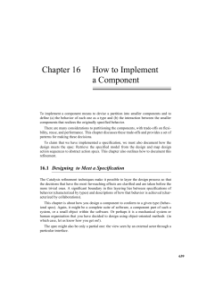Chapter 16 to Implement Component How